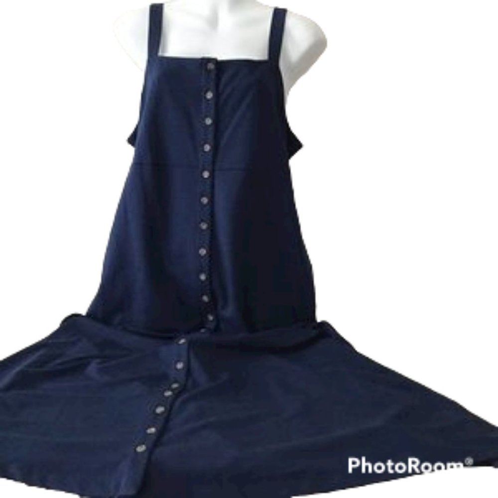 Dress Large Navy NWT $119 Maxi Halter by Cremieux